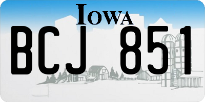 IA license plate BCJ851