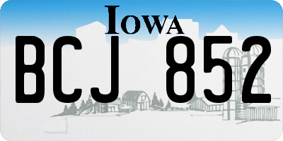 IA license plate BCJ852