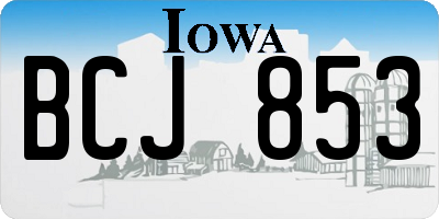 IA license plate BCJ853