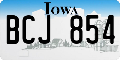 IA license plate BCJ854