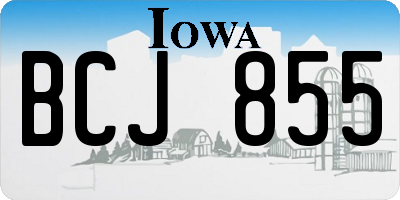 IA license plate BCJ855