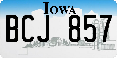 IA license plate BCJ857