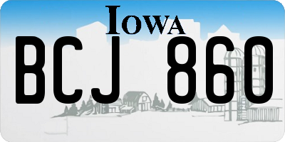 IA license plate BCJ860