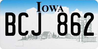 IA license plate BCJ862