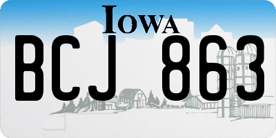 IA license plate BCJ863