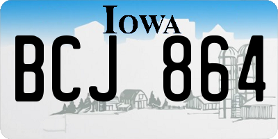 IA license plate BCJ864