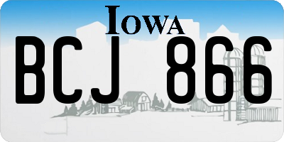 IA license plate BCJ866