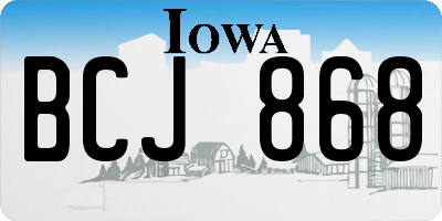IA license plate BCJ868
