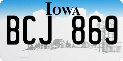 IA license plate BCJ869