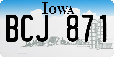 IA license plate BCJ871