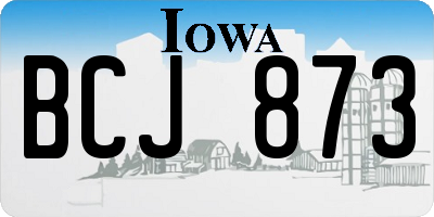 IA license plate BCJ873
