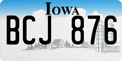 IA license plate BCJ876