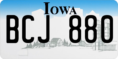 IA license plate BCJ880