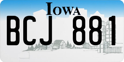 IA license plate BCJ881