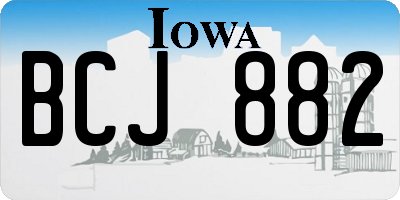 IA license plate BCJ882