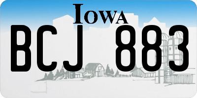 IA license plate BCJ883