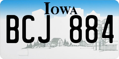 IA license plate BCJ884
