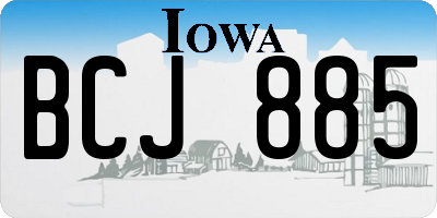 IA license plate BCJ885
