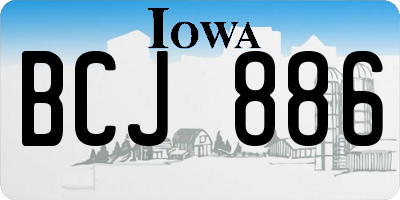IA license plate BCJ886