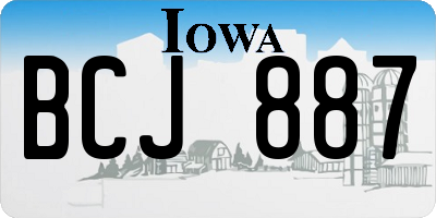 IA license plate BCJ887