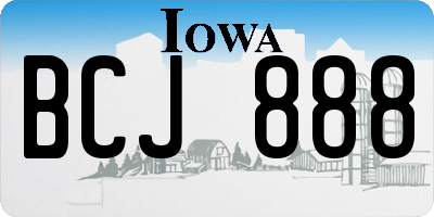 IA license plate BCJ888