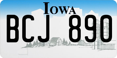 IA license plate BCJ890