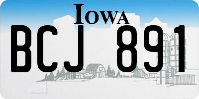 IA license plate BCJ891
