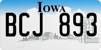 IA license plate BCJ893