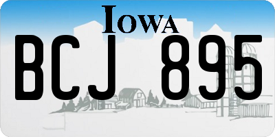 IA license plate BCJ895