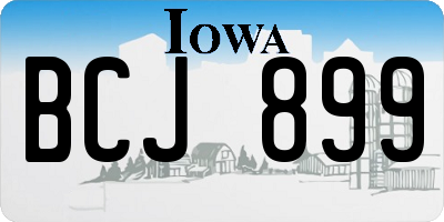 IA license plate BCJ899