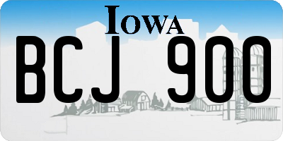 IA license plate BCJ900