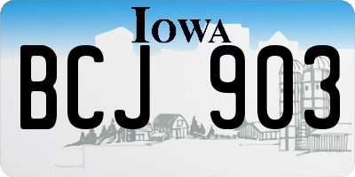 IA license plate BCJ903