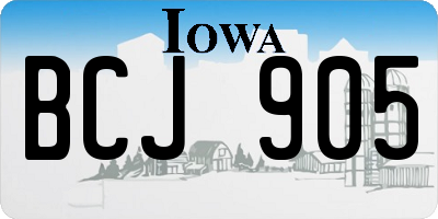 IA license plate BCJ905