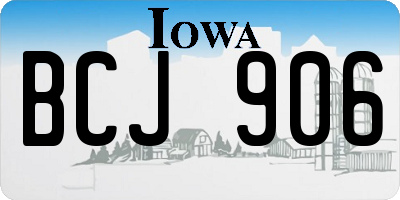 IA license plate BCJ906