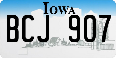 IA license plate BCJ907