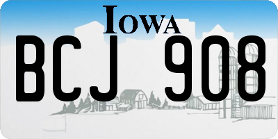 IA license plate BCJ908