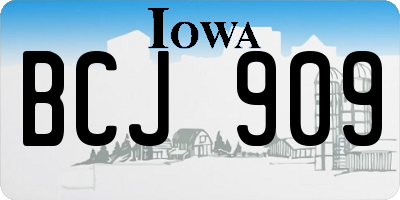 IA license plate BCJ909