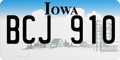 IA license plate BCJ910