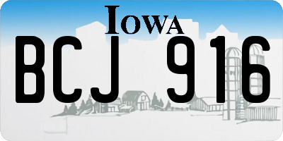 IA license plate BCJ916