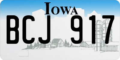 IA license plate BCJ917