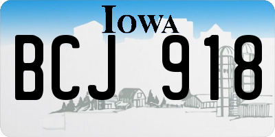 IA license plate BCJ918