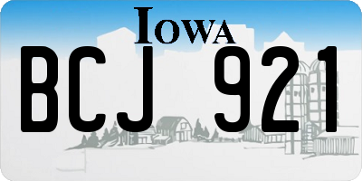 IA license plate BCJ921