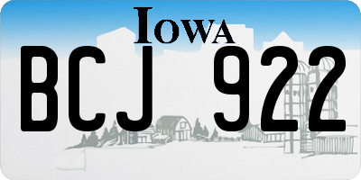 IA license plate BCJ922