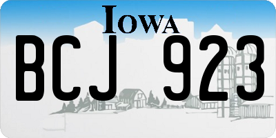 IA license plate BCJ923