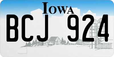 IA license plate BCJ924