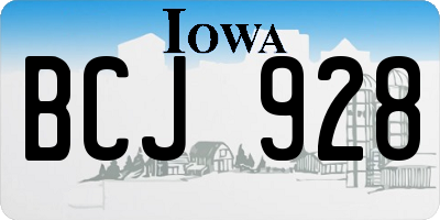 IA license plate BCJ928