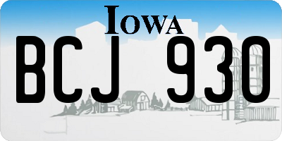 IA license plate BCJ930