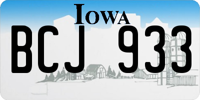 IA license plate BCJ933