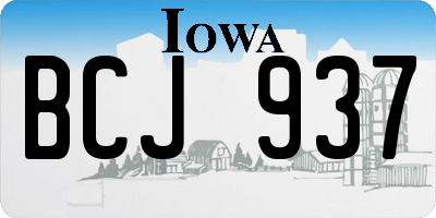 IA license plate BCJ937