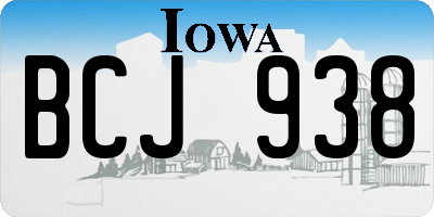 IA license plate BCJ938
